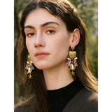 Holland Heart & Seashell Starfish Earrings – Beach-Inspired Dangles | Huna Jewelry