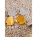 Louise Oval Stud Earrings – Minimalist Glossy Statement Jewelry | Huna Jewelry