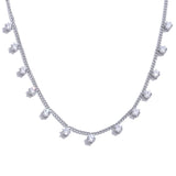 Lucy Cubic Zirconia Charm Necklace – Chic Sparkling Jewelry | Huna Jewelry