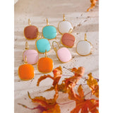 Isla Square Colored Earrings – Bold & Trendy Statement Jewelry | Huna Jewelry