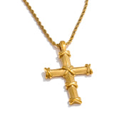 Eleanor Cross Pendant Necklace – Classic Dainty Layering Jewelry | Huna Jewelry