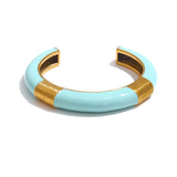 Madelyn Blue & Pink Cuff Bangle Bracelet – Stylish & Trendy | Huna Jewelry