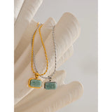 Cressida Natural Stone Pendant Necklace – Elegant & Stylish Jewelry | Huna Jewelry