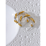 Haley Twista C Hoop Earrings – Modern & Bold Everyday Jewelry | Huna Jewelry