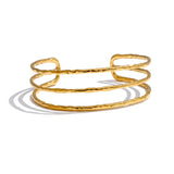 Willow Wide Cuff Bracelet – Layered Hollow Minimalist Jewelry | Huna Jewelry
