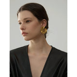 Delia Large Flower Stud Earrings – Bold & Elegant Jewelry | Huna Jewelry