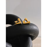 Bizzy Triangle Stud Earrings – Cone Design, Rust Proof & Stylish | Huna Jewelry