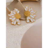Chloe Flower Stud Earrings – Bold & Elegant Statement Jewelry | Huna Jewelry