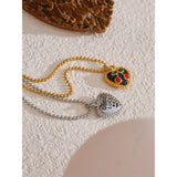 Sophie Cherry Heart Pendant Necklace – Cute & Romantic Jewelry | Huna Jewelry