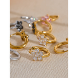 Juniper Flower Hoop Earrings – Delicate & Elegant Jewelry Gift | Huna Jewelry