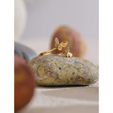 Ella Butterfly Cuff Ring – Delicate Adjustable Statement Jewelry | Huna Jewelry