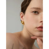 Giselle Big Round Stud Earrings – Hypoallergenic & Stylish Jewelry | Huna Jewelry