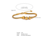 Zelda Beaded Chain Bracelet – Modern & Waterproof Everyday Jewelry | Huna Jewelry