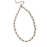 Felicity Pearl & Stone Beads Necklace – Elegant Everyday Jewelry | Huna Jewelry