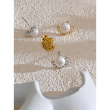 Glory Pearl Stud Earrings – Classic Small Sparkle Jewelry | Huna Jewelry
