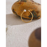 Gwendolyn Pearl Ring – Simple, Dainty & Elegant Jewelry | Huna Jewelry