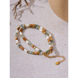 Ruby Natural Stone Beaded Necklace – Waterproof & Elegant Jewelry | Huna Jewelry
