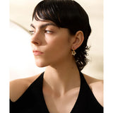 Marissa Star Drop CZ Hoop Earrings – Celestial Elegance | Huna Jewelry