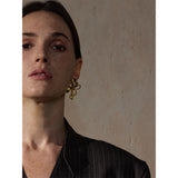 Mackenzie Flower Stud Earrings – Bold Double-Layer Floral Design | Huna Jewelry