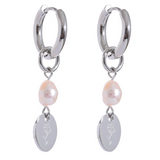 Camden Pearl Flower Earrings – Elegant Drop Design for Women | Huna Jewelry