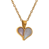 Natural Shell Heart Necklace – Elegant & Timeless | Huna Jewelry