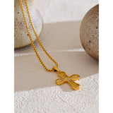 Chloe Cross Pendant Necklace – Vintage & Timeless Charm Jewelry | Huna Jewelry