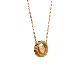 Brielle Round Heart Love Pendant Necklace – Engraved, Romantic & Charming | Huna Jewelry