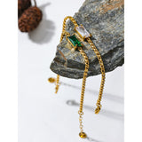 Libby Cubic Zirconia Chain Bracelet – 18K Gold, Elegant & Waterproof | Huna Jewelry