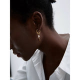 Camden Pearl Flower Earrings – Elegant Drop Design for Women | Huna Jewelry