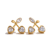 Frances Cherry Stud Earrings – Cute & Shiny Fashion Jewelry | Huna Jewelry