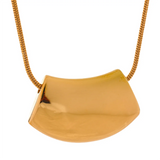 Helga Geometric Pendant – Waterproof Statement Necklace for Women | Huna Jewelry
