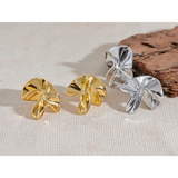 Harriett Bloom Irregular Flower Stud Earrings – Artistic & Elegant Floral Jewelry | Huna Jewelry