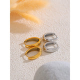 Constance U-Shape Hoop Earrings – Polished, Waterproof & Chic | Huna Jewelry