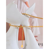 Ora Square Chain Necklace – Minimalist Polished Jewelry for Women | Huna Jewelry