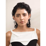 Hannah Lumi Stone Drop Earrings – Elegant Vintage-Inspired Jewelry | Huna Jewelry