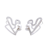 Eilidh Heart Pearl Earrings – Waterproof, Modern & Sophisticated | Huna Jewelry