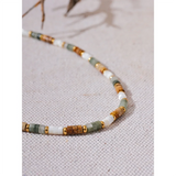 Ruby Natural Stone Beaded Necklace – Waterproof & Elegant Jewelry | Huna Jewelry