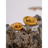 Giselle Big Round Stud Earrings – Hypoallergenic & Stylish Jewelry | Huna Jewelry