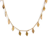 Lessa Rhombus Drop Necklace – Waterproof Geometric Chain Jewelry | Huna Jewelry