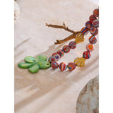 Delilah Colorful Beaded Necklace – Flower Pendant Boho Jewelry | Huna Jewelry