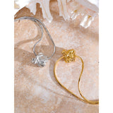 Avery Hammered Pendant Necklace – Sleek & Waterproof Jewelry for Women | Huna Jewelry