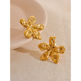 Helena Flower Stud Earrings – Timeless Floral Style for Everyday Wear | Huna Jewelry