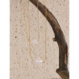 Eliana Freshwater Pearl Necklace – Double Layer Stainless Steel | Huna Jewelry