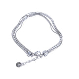 Lina  Shiny CZ Layered Chain Bracelet – Waterproof Sparkling Jewelry | Huna Jewelry