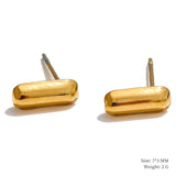Charlie A-Z Initial Stud Earrings – Minimalist & Tarnish-Resistant | Huna Jewelry