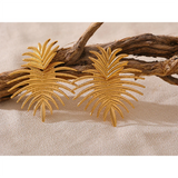 Miranda Leaf Drop Earrings – Unique Gold Statement Jewelry | Huna Jewelry