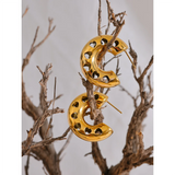 Annalise 30mm C-Shape Heart Earrings – Waterproof, Modern & Chic | Huna Jewelry