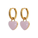 Juliana Colorful Drop Hoop Earrings – Trendy & Waterproof Jewelry | Huna Jewelry