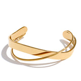 Wanda Smooth Geometric Cuff Bracelet – Waterproof & Modern Bangle | Huna Jewelry