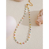 Zaira Star Necklace – Natural Shell & Colorful Beaded Crystal Design | Huna Jewelry